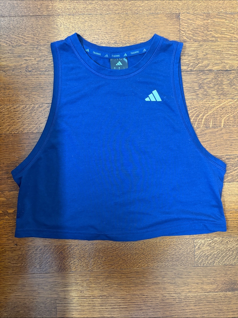 adidas Royal Blue Cropped Athletic Tank